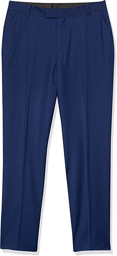 Calvin Klein Boys' Flat-Front Suit Pants, Straight Leg Fit Hemmed Bottom 18