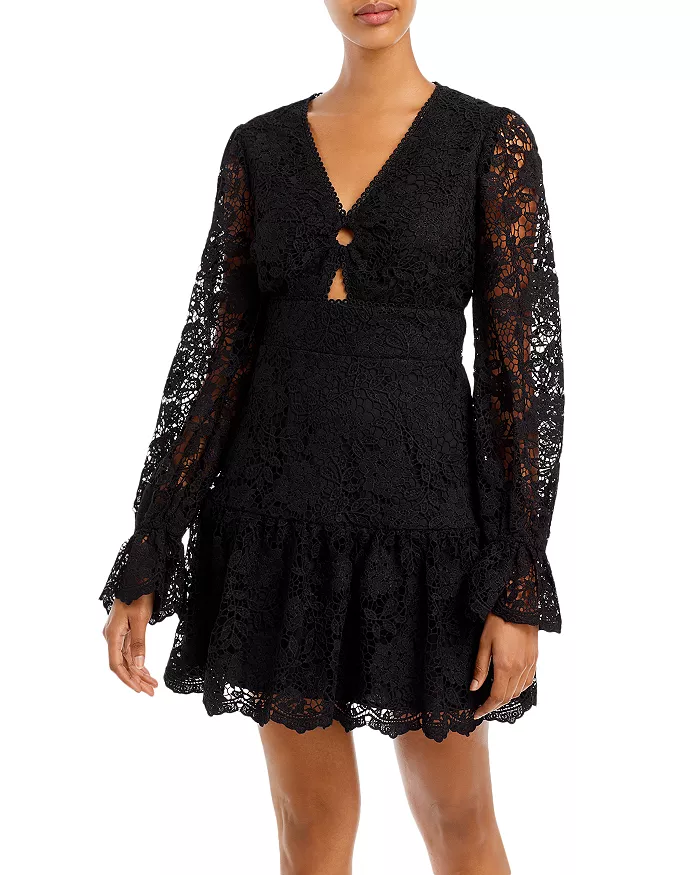 Aqua black lace dress best sale