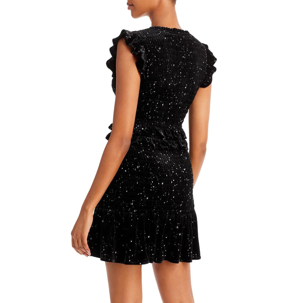 Aqua Womens Velvet Short Mini Dress L