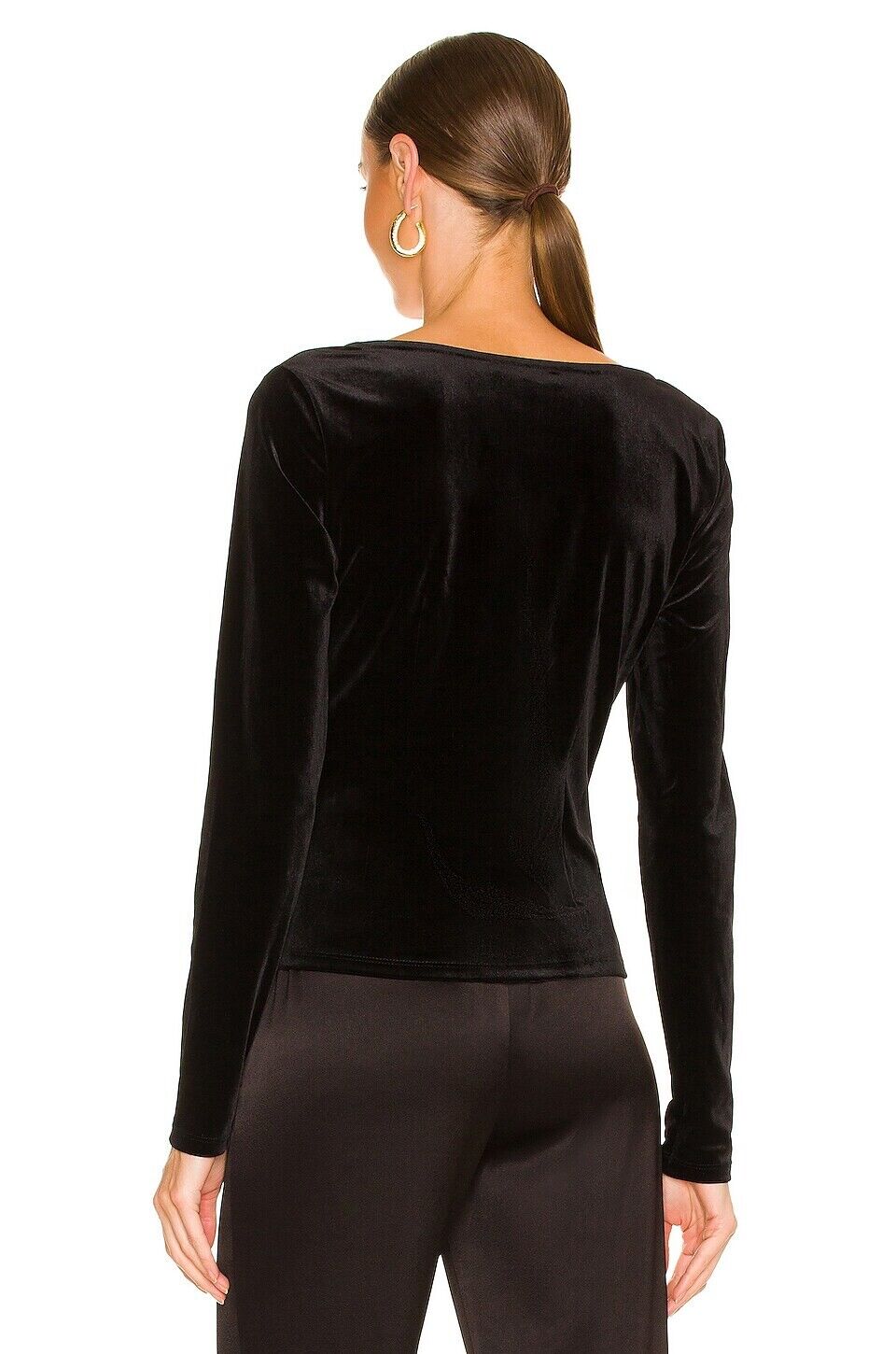 N:PHILANTHROPY Armida Womens Velvet Square Neck Pullover Top S
