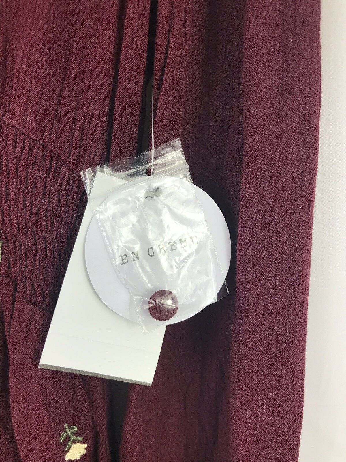 En Creme A-Line V-Neck Casual Dress- Burgundy $88 - Outlet Designers