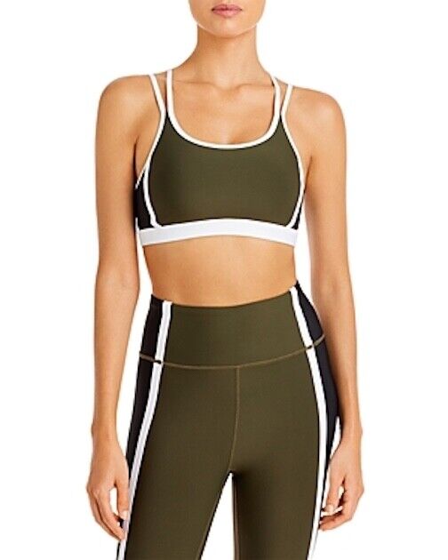 Aqua Athletic Color Blocked Yoga Sports Bra XS