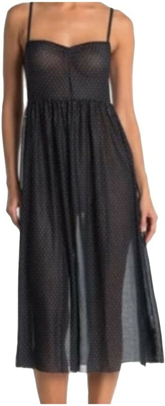 Free People Madeline Slip Black Combo XS