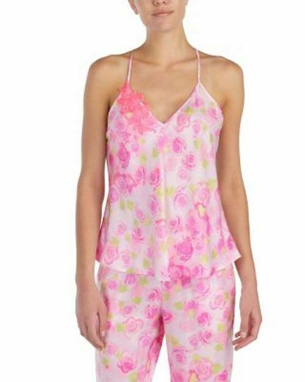 Betsey Johnson Sleepwear TOP Washed Satin Cami Rose L Outlet