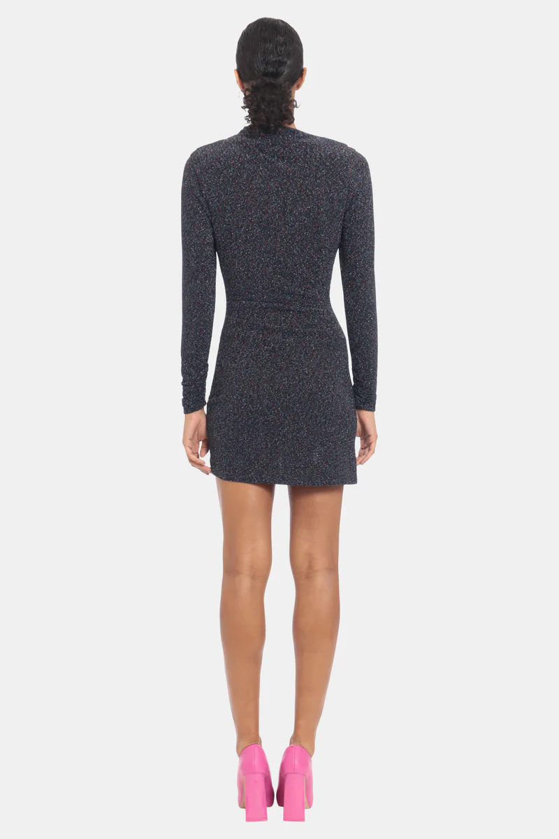 Aqua Womens Textured Short Mini Dress S