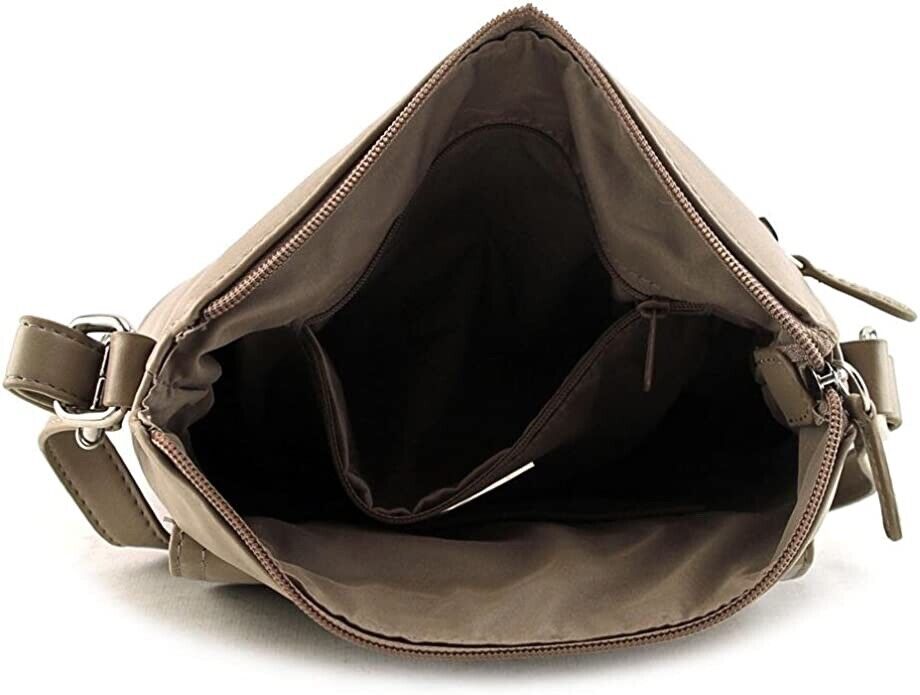 Giani Bernini Sac bandoulière zippé devant pour femme Bronze Messenger