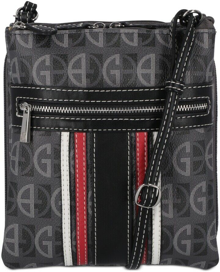 Giani Bernini Dasher Center Stripe Crossbody Black