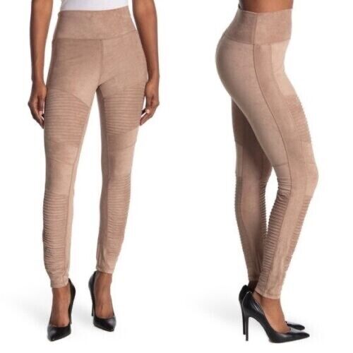 Bagatelle Faux Suede Moto Leggings Mushroom M