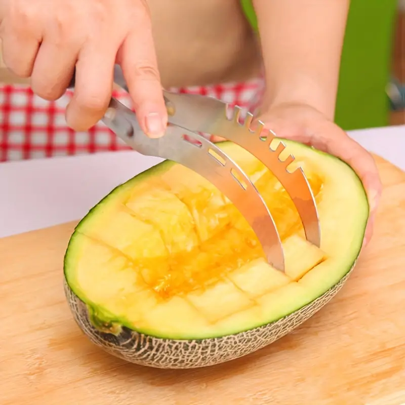 Watermelon Cube Cutter 1pc Stainless Steel - Quickly Safe Watermelon Knife