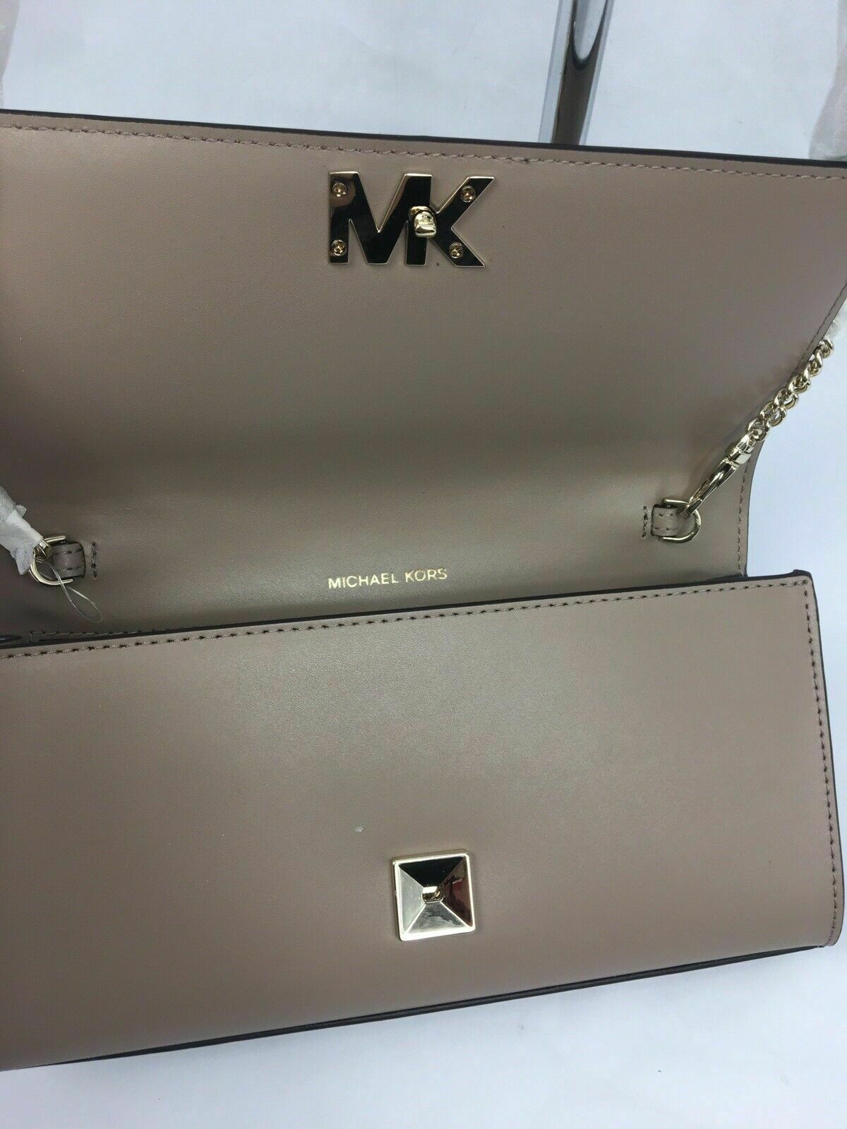 Michael Kors Mott Large East West Clutch Truffle/Gold