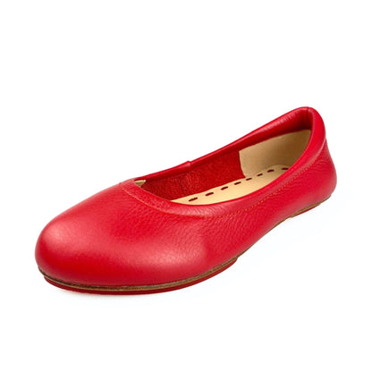 Cardinal Red Enchanted Weave Sahach Ballet Flats