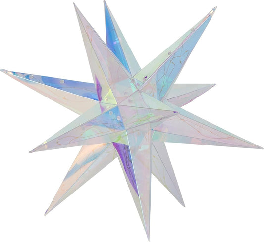 Prismatic Iridescent Christmas Explosion Star 16", LED Lights
