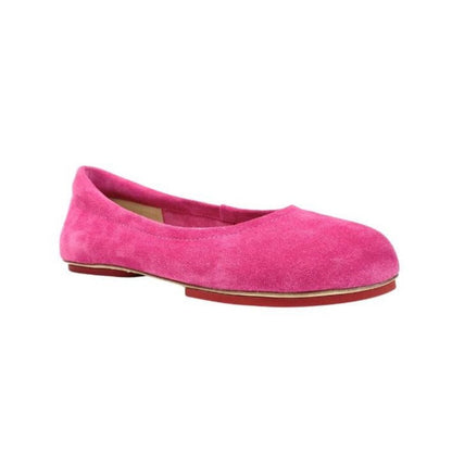 Blushing Pink Velvet Whisper Sahach Ballet Flats