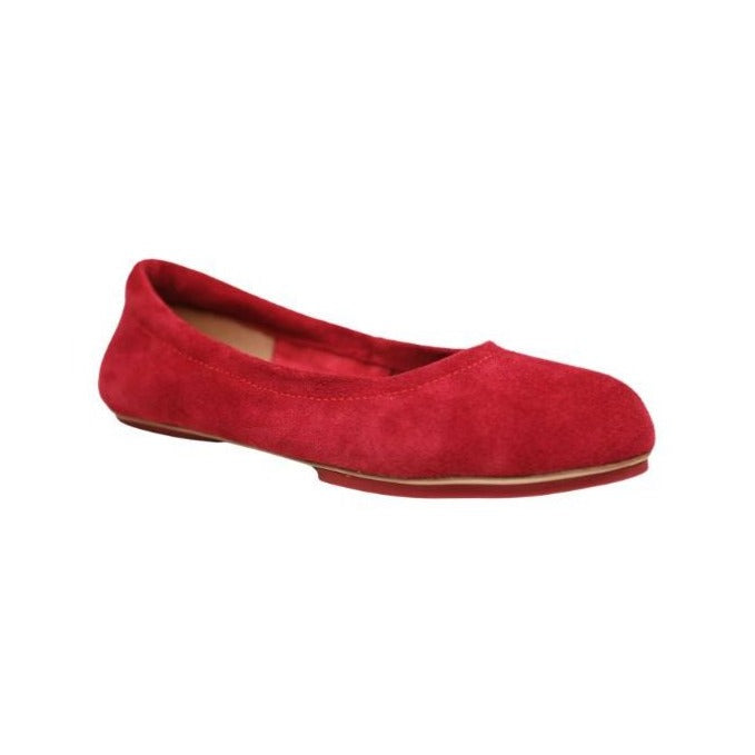 Ballerines Whisper Sahach en velours rouge cardinal