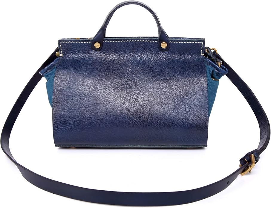OLD TREND Genuine Leather Out West Satchel for Women – Navy