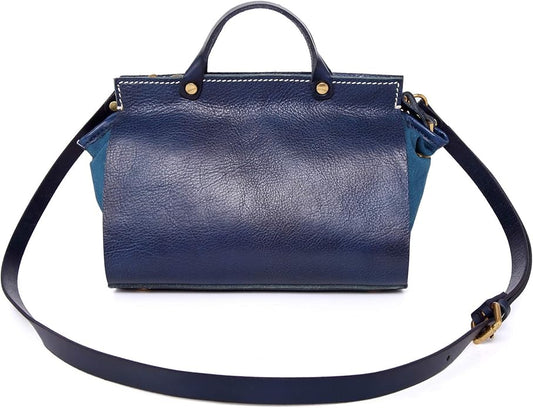 OLD TREND Genuine Leather Out West Satchel for Women – Navy