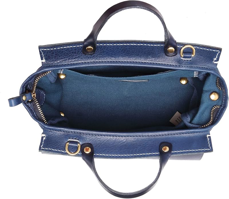 OLD TREND Genuine Leather Out West Satchel for Women – Navy