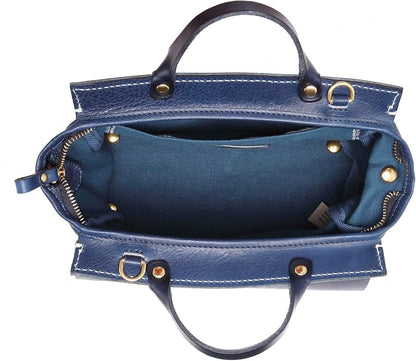 OLD TREND Genuine Leather Out West Satchel for Women – Navy