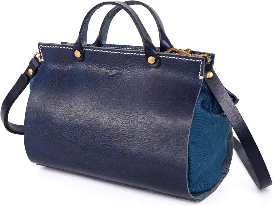 OLD TREND Genuine Leather Out West Satchel for Women – Navy