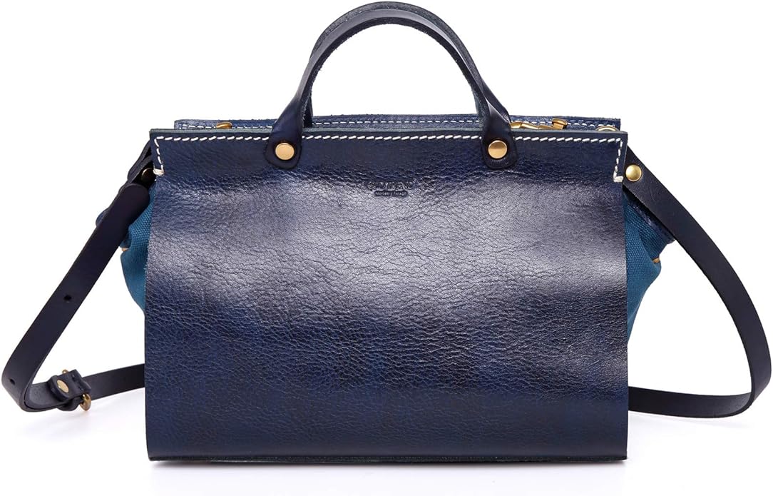 OLD TREND Genuine Leather Out West Satchel for Women – Navy