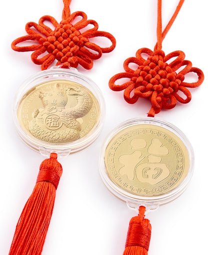 Holiday Lane Lunar New Year Snake Coin Ornaments, Set of 2