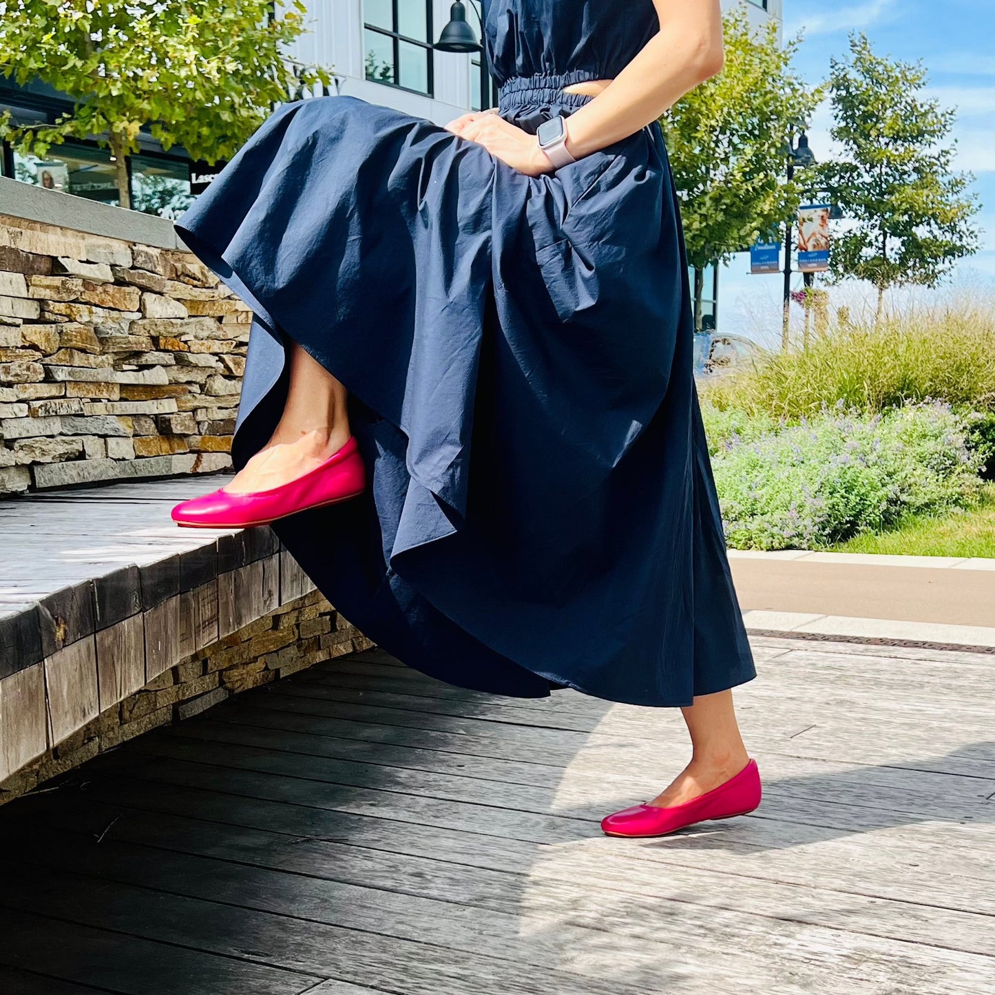 Blushing Pink Silken Glide Sahach Ballet Flats