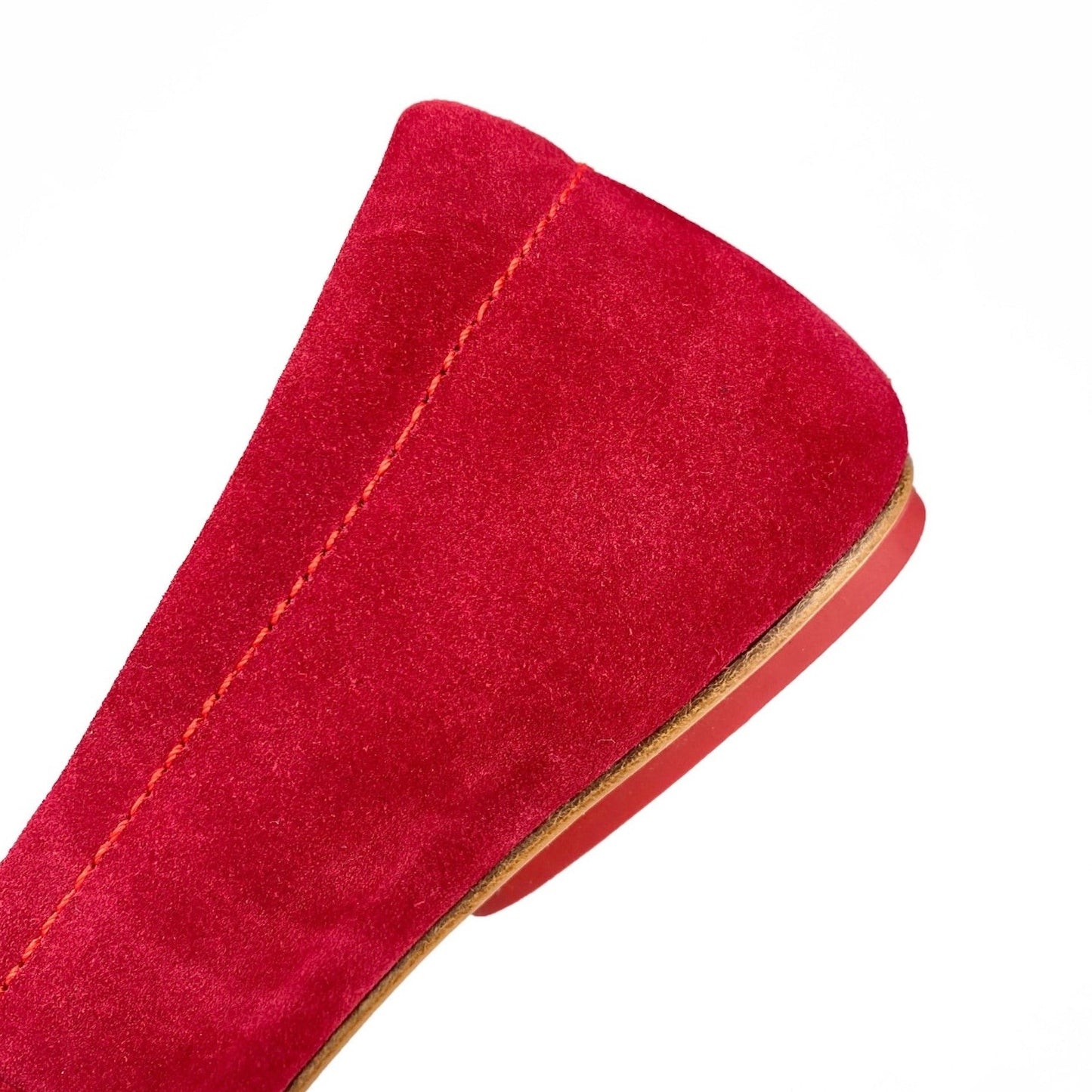 Cardinal Red Velvet Whisper Sahach Ballet Flats