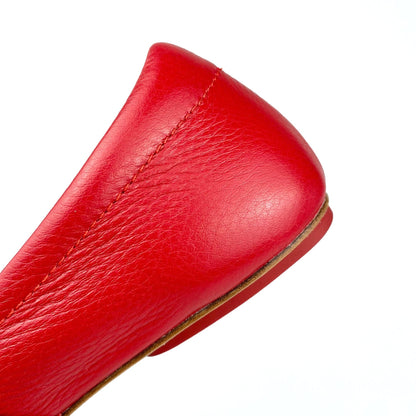 Cardinal Red Enchanted Weave Sahach Ballet Flats