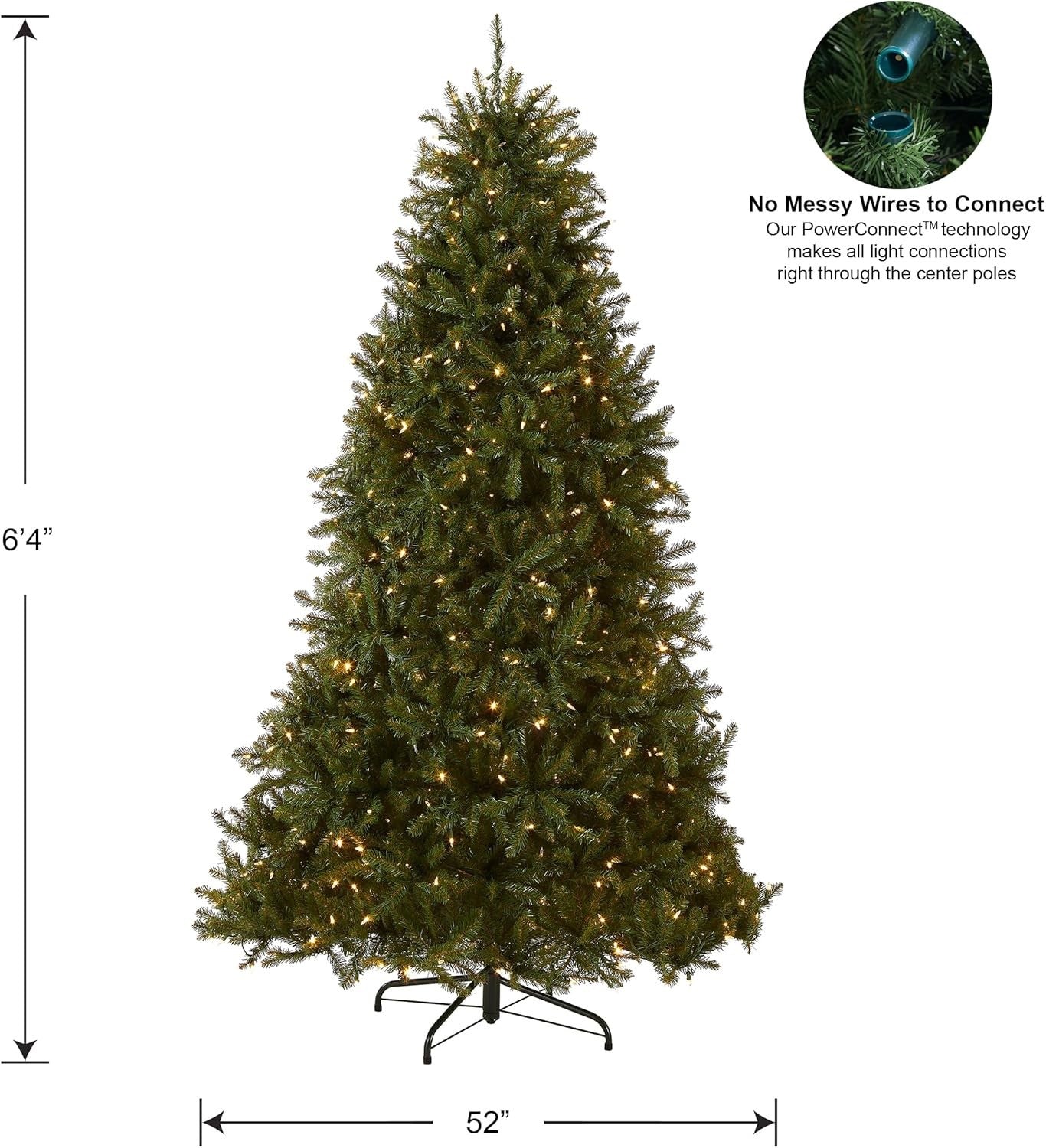 Glittery Gold Dunhill Fir Artificial Christmas Tree with Battery Operated LED