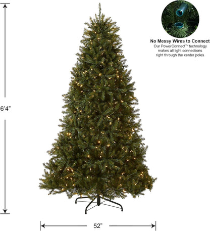 Glittery Gold Dunhill Fir Artificial Christmas Tree with Battery Operated LED