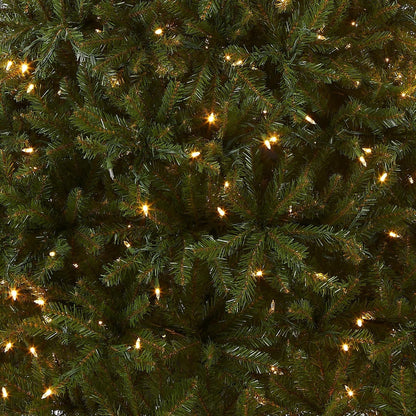 Glittery Gold Dunhill Fir Artificial Christmas Tree with Battery Operated LED