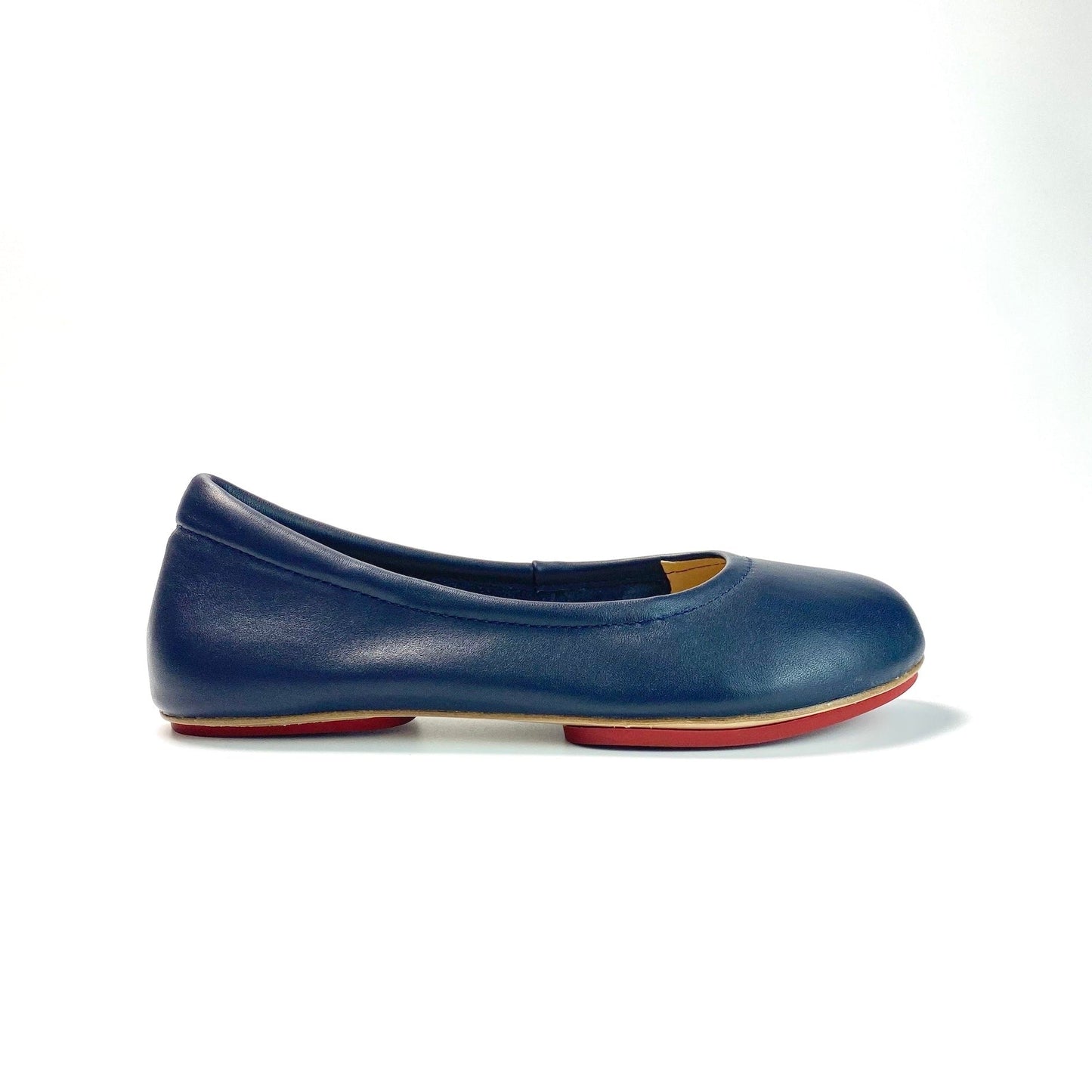 Navy Blue Majesty Silken Glide Sahach Ballet Flats