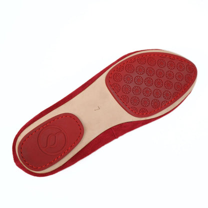 Cardinal Red Velvet Whisper Sahach Ballet Flats