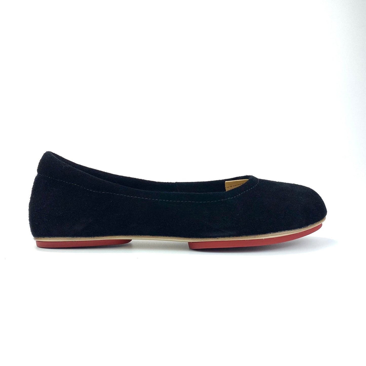 Charcoal Black Velvet Whisper Sahach Ballet Flats