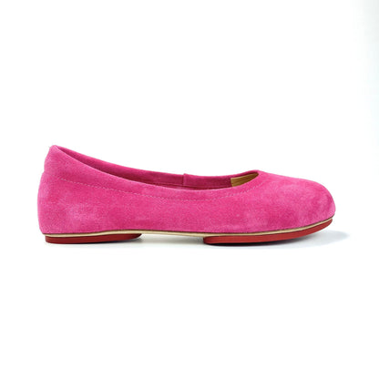 Blushing Pink Velvet Whisper Sahach Ballet Flats