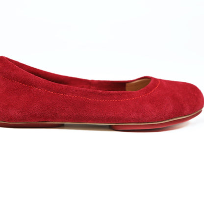 Cardinal Red Velvet Whisper Sahach Ballet Flats