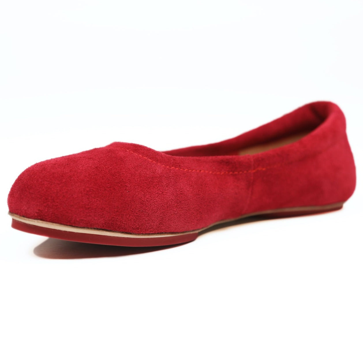 Cardinal Red Velvet Whisper Sahach Ballet Flats