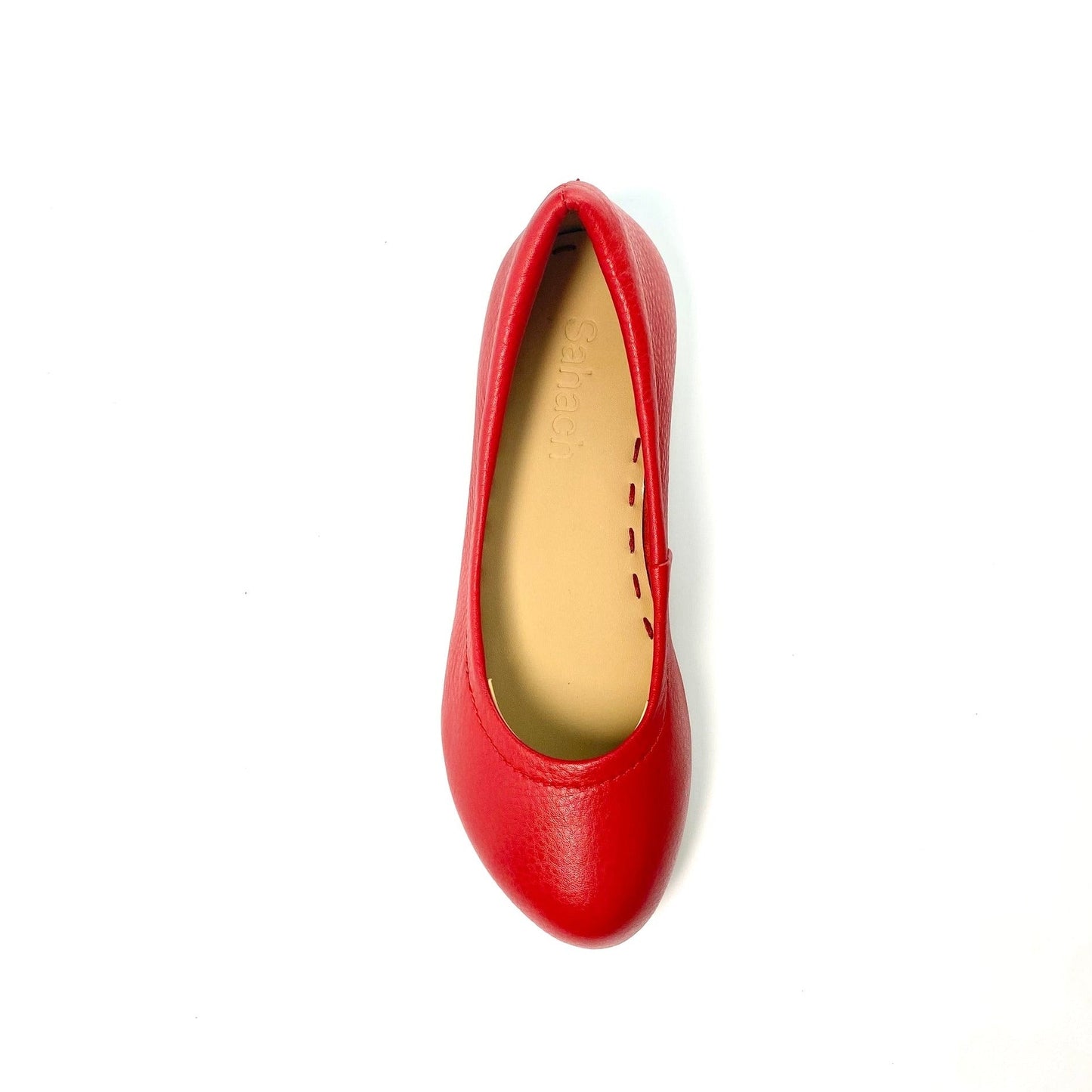 Cardinal Red Enchanted Weave Sahach Ballet Flats