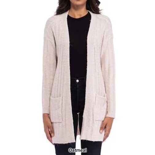 B Collection by Bobeau Womens Open Front Midi Cardigan Sweater XS