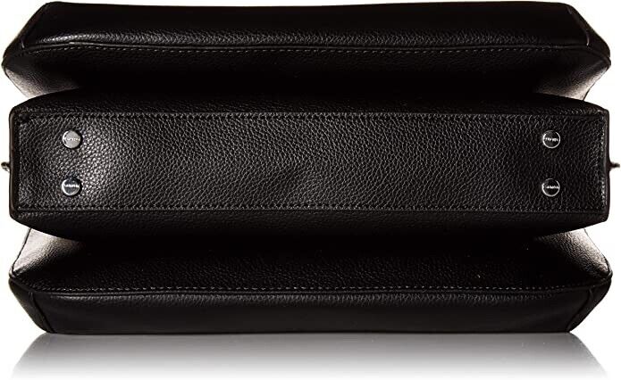 Calvin Klein Dani Hermine Leather Triple Compartment Satchel