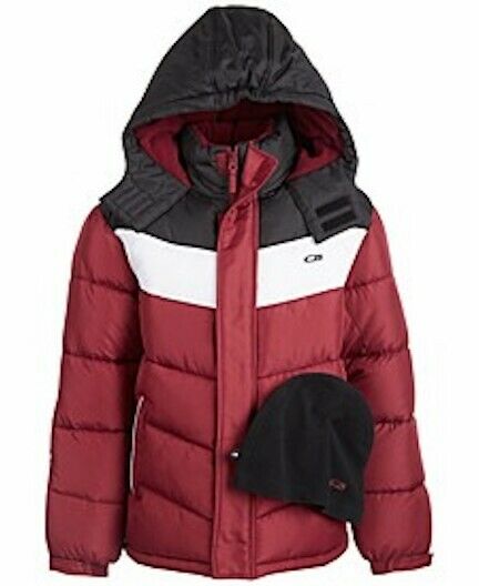 Manteau matelassé CB Sports Big Boy Chevron Bordeaux Noir