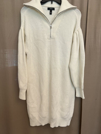 Aqua White Long Sweater $35