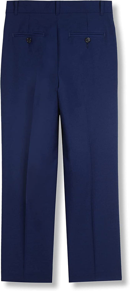 Calvin Klein Boys' Flat-Front Suit Pants, Straight Leg Fit Hemmed Bottom 18