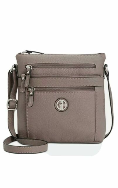 Giani Bernini Pebble Crossbody Handbag Grey