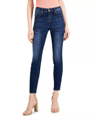 INC Womens Pettites Mid-Rise Five-Pickets Skinny Jeans Blue 4P