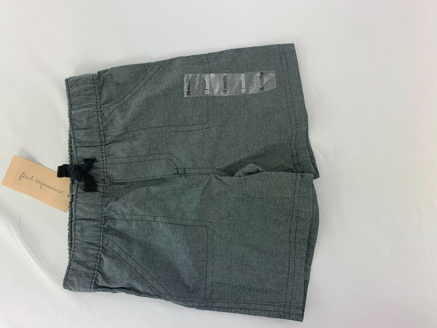 First Impressions Shorts Grey Chambray