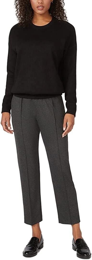 Pantalon chiné à enfiler à la cheville pour femme Karen Kane Gris XS