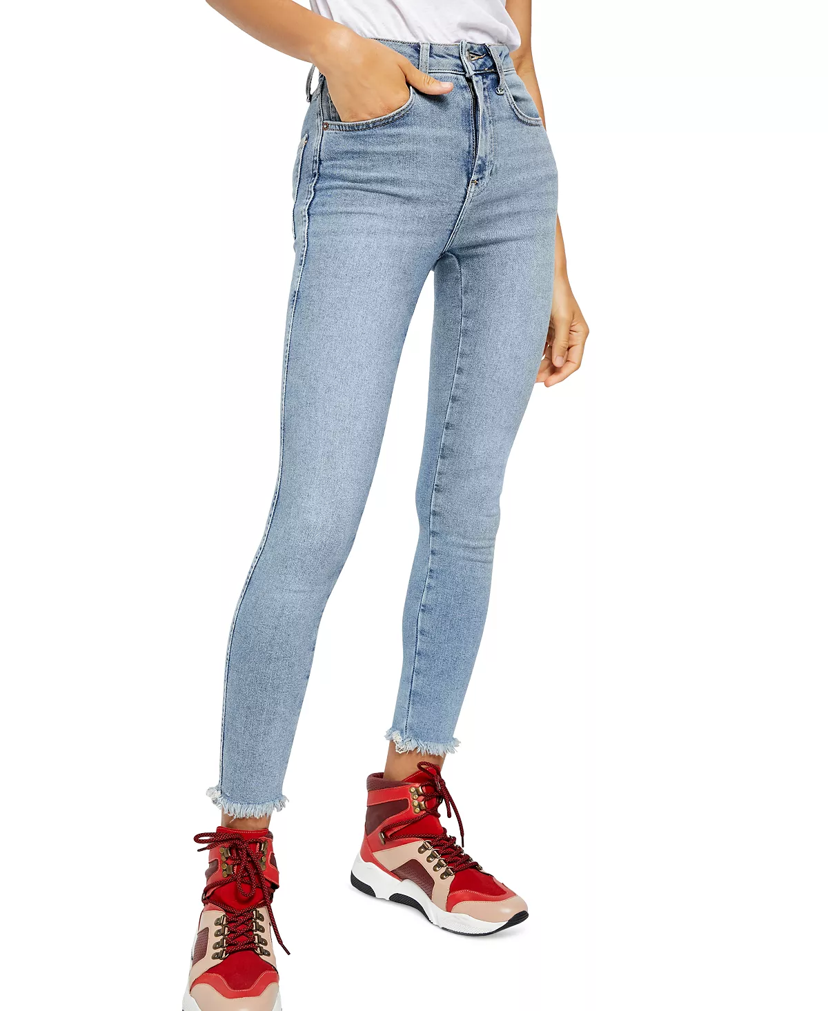 We the Free High Waist Raw Hem Ankle Denim Leggings 24