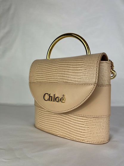Chloe Aby Small Lock Chain Leather Crossbody