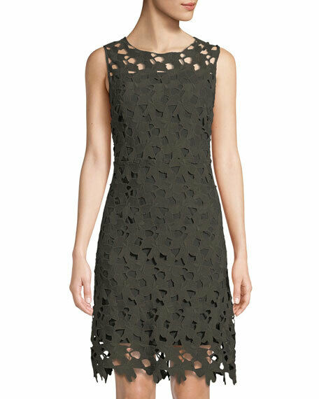 T Tahari Sleeveless Floral Lace Sheath Dress 10 - Outlet Designers